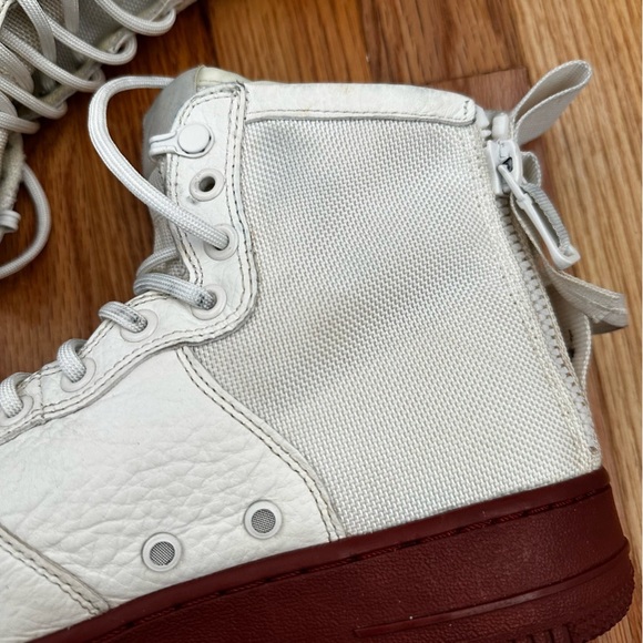 Nike SF Air Force 1 Mid Mars Stone Sneakers Shoes Ivory Red Retro Men’s Size 8.5 - Picture 10 of 14